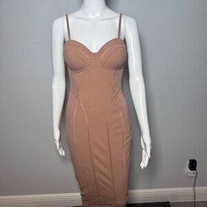 Taupe Midi Dress